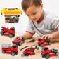 Yexmas 7-in-1 Take Apart Construction Truck Toy with Storage Box – STEM Learning Toy & DIY Building Play Set for 4 - 5 -6 - 7 - 8 Years Kids Boys Girls