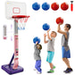 Yexmas Kids Basketball Hoop ,Pool Basketball Hoop, Height Adjustable Toddlers Basketball Hoop with 4 Balls, Indoor Outdoor, Basketball Summer Swimming Pool Toys Gifts for Boys Girls