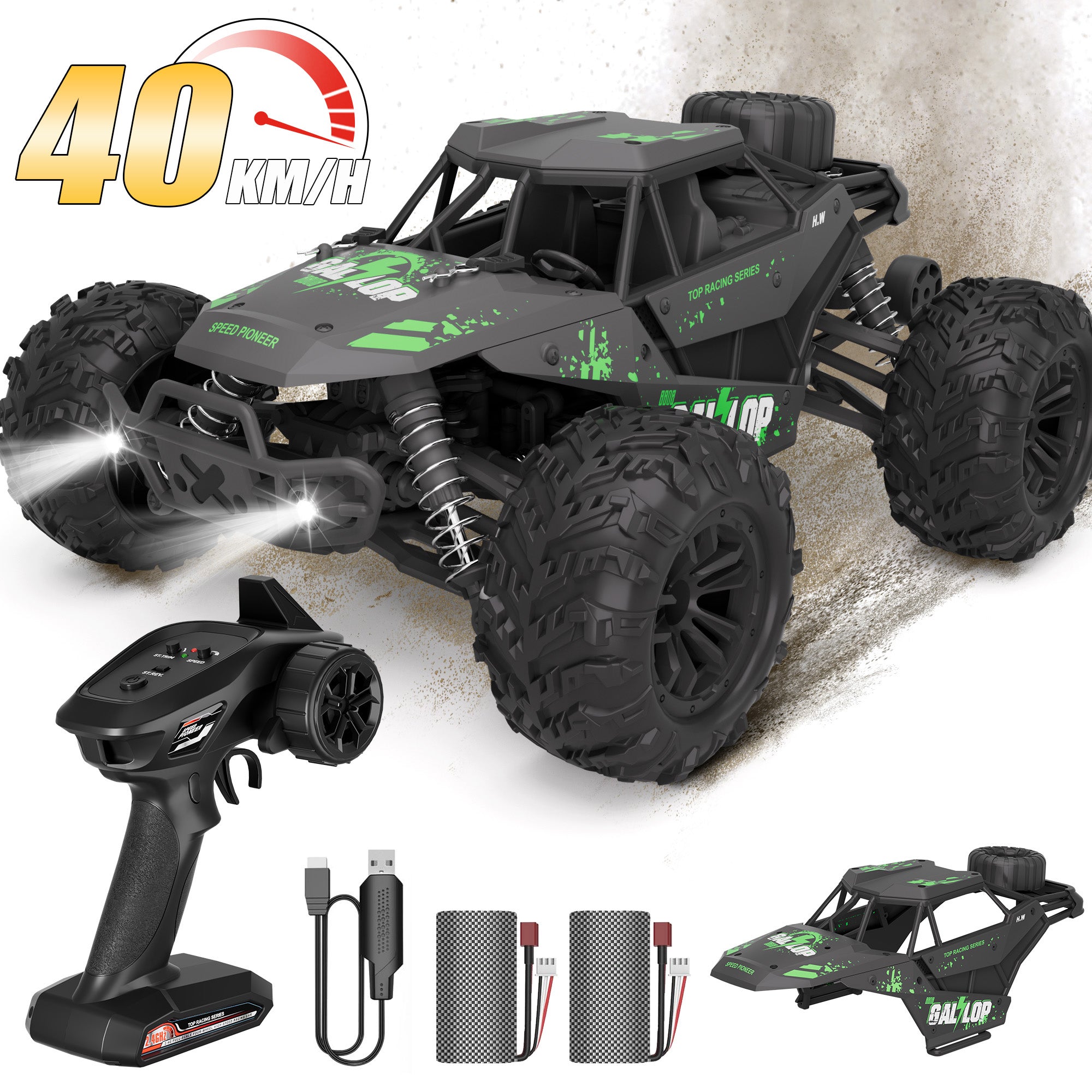 Yexmas 1 16 Scale Fast Large RC Car 40KM H All Terrain High Speed Remo TEAYINGDE