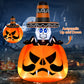 Yexmas 7 Ft Halloween Inflatable Witch Pumpkin , Scary Blow Up Decoration with Build-in LED for Halloween Party Indoor, Outdoor, Yard, Garden, Lawn