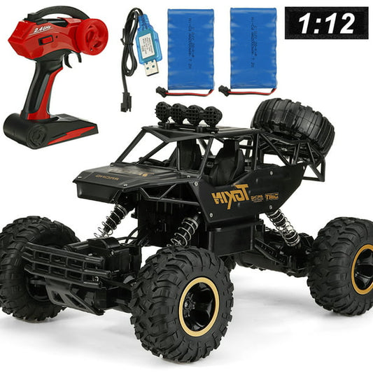 Yexmas 1:12 RC Cars Remote Control Car 4WD Monster Truck 2.4 GHz with 2 Batteries Gift for Boys Kids and Adults