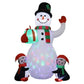 Yexmas 6.3FT Christmas Inflatable Snowman with Penguins Gift Box, Blowup Christmas Decoration with LED Lights for Holiday/Party/Xmas/Yard/Garden Decorations