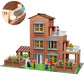 Yexmas DIY Brick Dollhouse Villa Model Doll House 3D House Building Construction Toy Miniature Kit Small Mason Pretend Play House Accessories for Christmas and Birthday Gift 694 Pcs