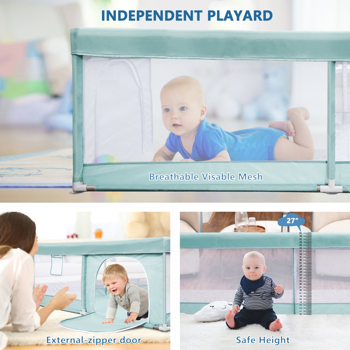 TEAYINGDE Baby Playpen Large Play Yard Fence for Toddlers