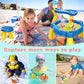 Yexmas Sand Water Table for Toddlers, 2-Tier Sand and Water Play Table Toys for Toddlers Kids, Activity Sensory Tables Outside Beach Toys for Toddler Boys Girls Age 1-3 3-5 Gift