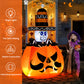 Yexmas 7 Ft Halloween Inflatable Witch Pumpkin , Scary Blow Up Decoration with Build-in LED for Halloween Party Indoor, Outdoor, Yard, Garden, Lawn