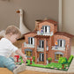 Yexmas DIY Brick Dollhouse Villa Model Doll House 3D House Building Construction Toy Miniature Kit Small Mason Pretend Play House Accessories for Christmas and Birthday Gift 694 Pcs