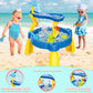 Yexmas Sand Water Table for Toddlers, 2-Tier Sand and Water Play Table Toys for Toddlers Kids, Activity Sensory Tables Outside Beach Toys for Toddler Boys Girls Age 1-3 3-5 Gift