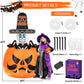 Yexmas 7 Ft Halloween Inflatable Witch Pumpkin , Scary Blow Up Decoration with Build-in LED for Halloween Party Indoor, Outdoor, Yard, Garden, Lawn