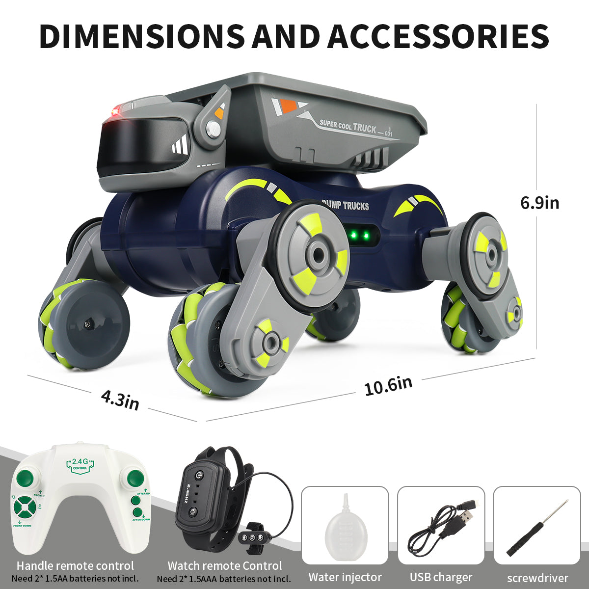 Yexmas 8WD Gesture Sensing RC Stunt Car, 2.4GHz Remote Control Robot Toys for Boys Girls Kids 8-12 and up