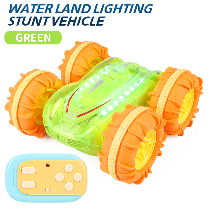 Yexmas Amphibious 4WD RC Stunt Car，Gesture RC Car with LED lights，360°Flip 2.4 GHz Remote Control Stunt Car, All Terrains Monster Truck ，Gift for Boys and Girls.