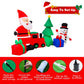 Yexmas 9FT Christmas Inflatables Outdoor Decorations, Christmas Inflatables Tree Merry Christmas Sign Lighted Blow Up Yard Decoration with Snowman Santa Train Gift Boxes for Xmas Holiday Garden Decor