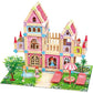 Yexmas 3D Wooden Castle Dollhouse Doll House Puzzles Kit for Kids Ages 6+ Boys & Girl Toy Building Sets- Playset Toy Figures & House playsets Miniature House kit-Playhouse Building Toys