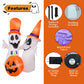 Yexmas 6 FT Halloween Inflatables, Pumpkin and Ghost, Halloween Outdoor Decoration with Built-in LED Lights, Blow Up Halloween Decoration for Yard, Lawn, Garden Décor