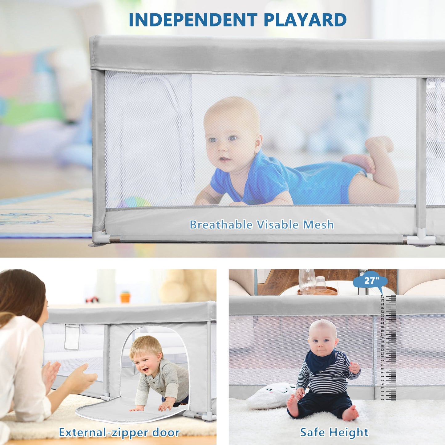 TEAYINGDE Baby Playpen Large Play Yard Fence for Toddlers