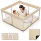 TEAYINGDE Baby Playpen Large Play Yard Fence With Mat for Toddlers, 50"x50"