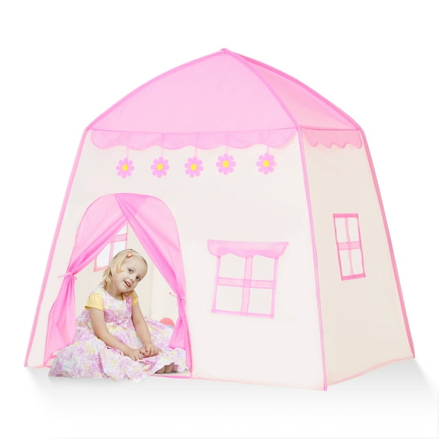 Yexmas Kids Play Tents Ice Cream House Play Tent for Boys Girls Toys for Indoor and Outdoor Portable Games Children Playhouse with Roll-up Door and Windows,Best Gift Christmas Birthday