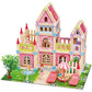 Yexmas 3D Wooden Castle Dollhouse Doll House Puzzles Kit for Kids Ages 6+ Boys & Girl Toy Building Sets- Playset Toy Figures & House playsets Miniature House kit-Playhouse Building Toys