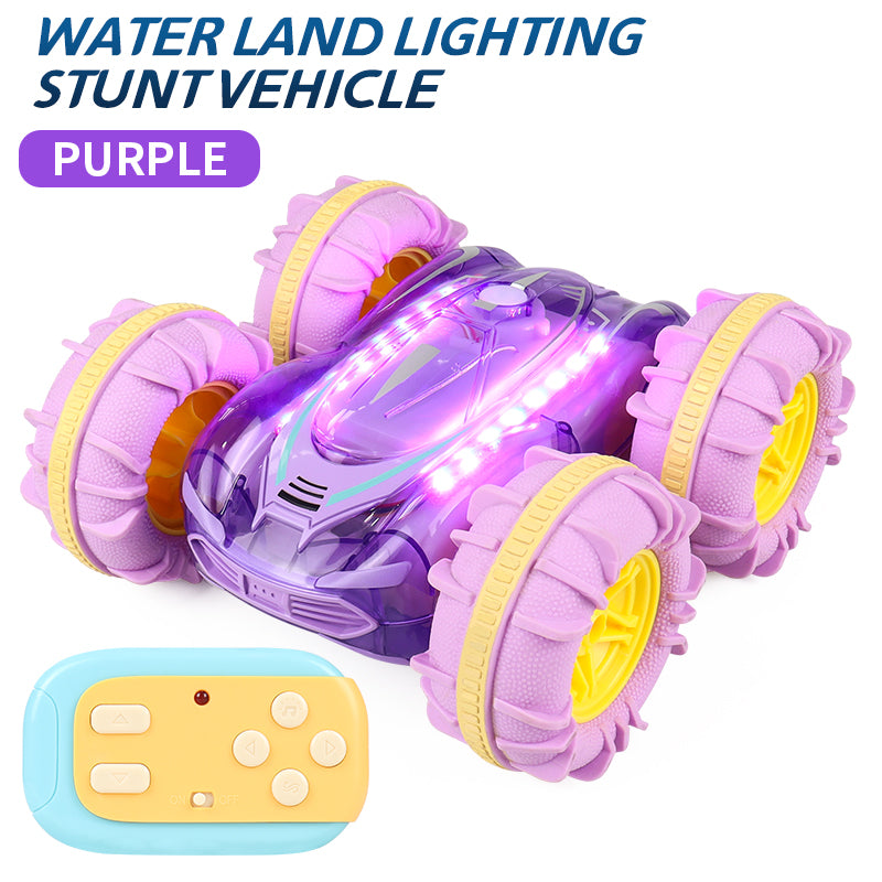 Yexmas Amphibious 4WD RC Stunt Car，Gesture RC Car with LED lights，360°Flip 2.4 GHz Remote Control Stunt Car, All Terrains Monster Truck ，Gift for Boys and Girls.