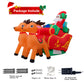 Yexmas 6.3FT Long Christmas Inflatable LED Lighted Santa on Sleigh with Reindeer and Gift Boxes Blow up Outdoor Yard Decoration for Holiday/Christmas/Party/Yard/Garden