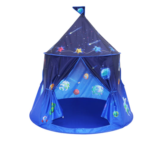 Yexmas Rocket Ship Kids Play Tent, Unique Space and Planet Playhouse Foldable Pop Up Tent Toy for Boys Girls Indoor & Outdoor Children Birthday Gifts