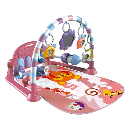 TEAYINGDE Baby Gym Play Mat 3 in 1 Fitness Rack with Music and Lights Fun Piano Baby Activity Center